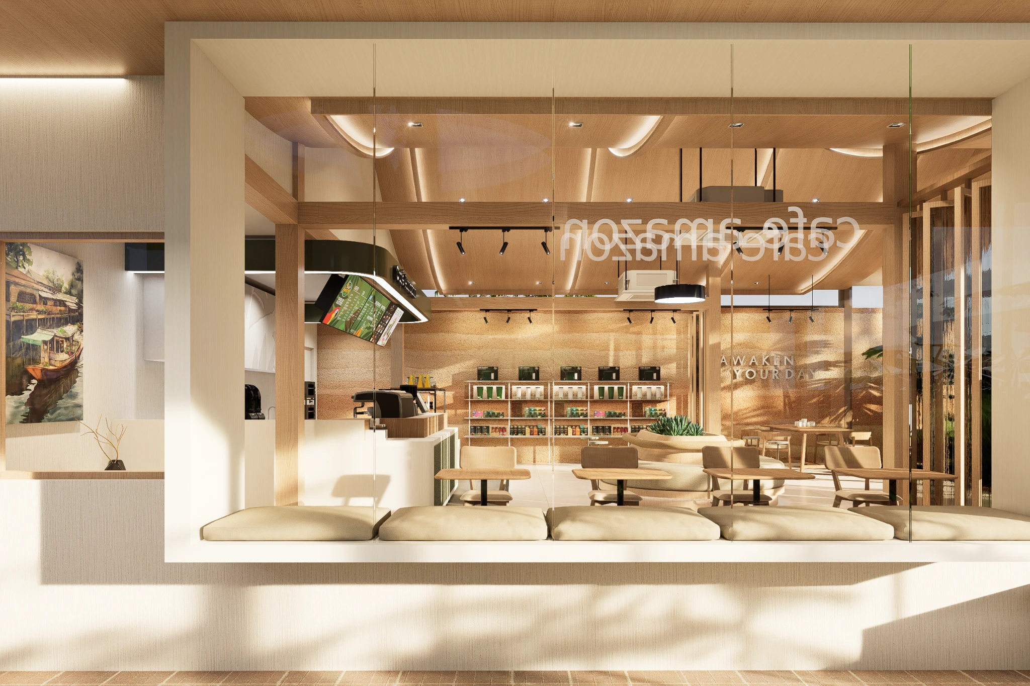 AMZ // BPK — View into the café