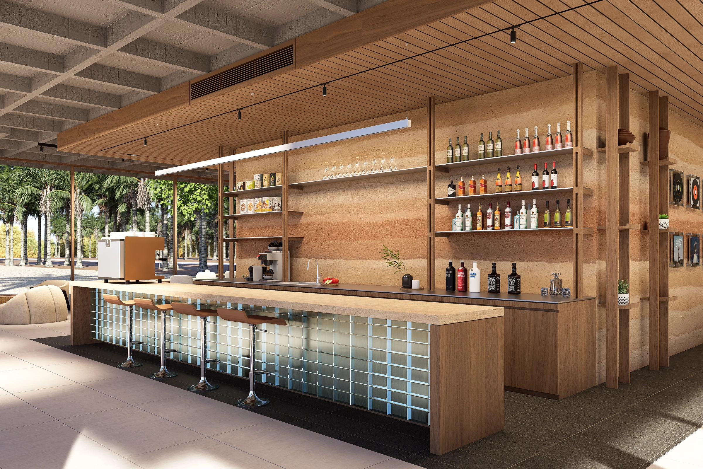 Bar and communal space
