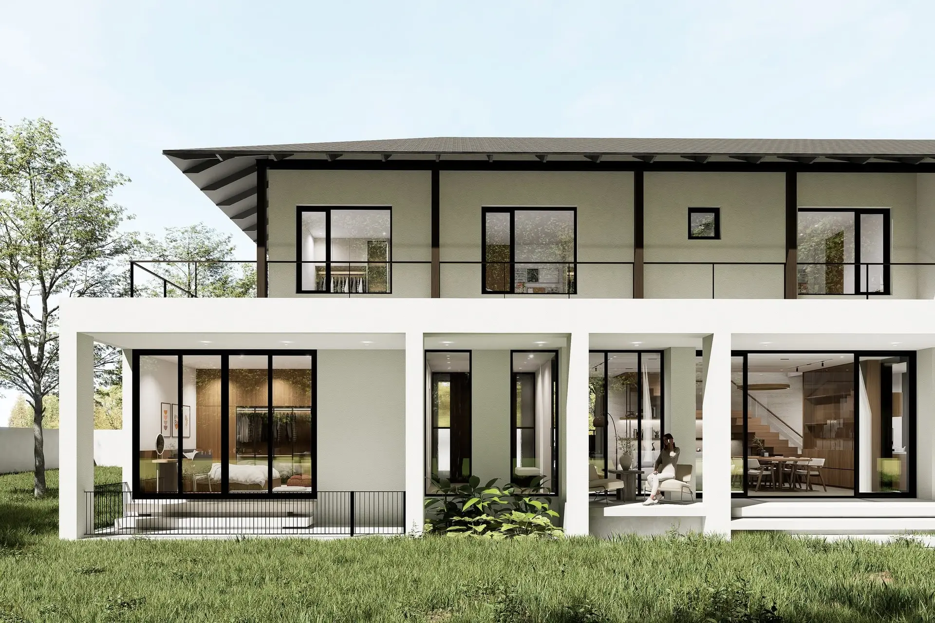 River-side elevation