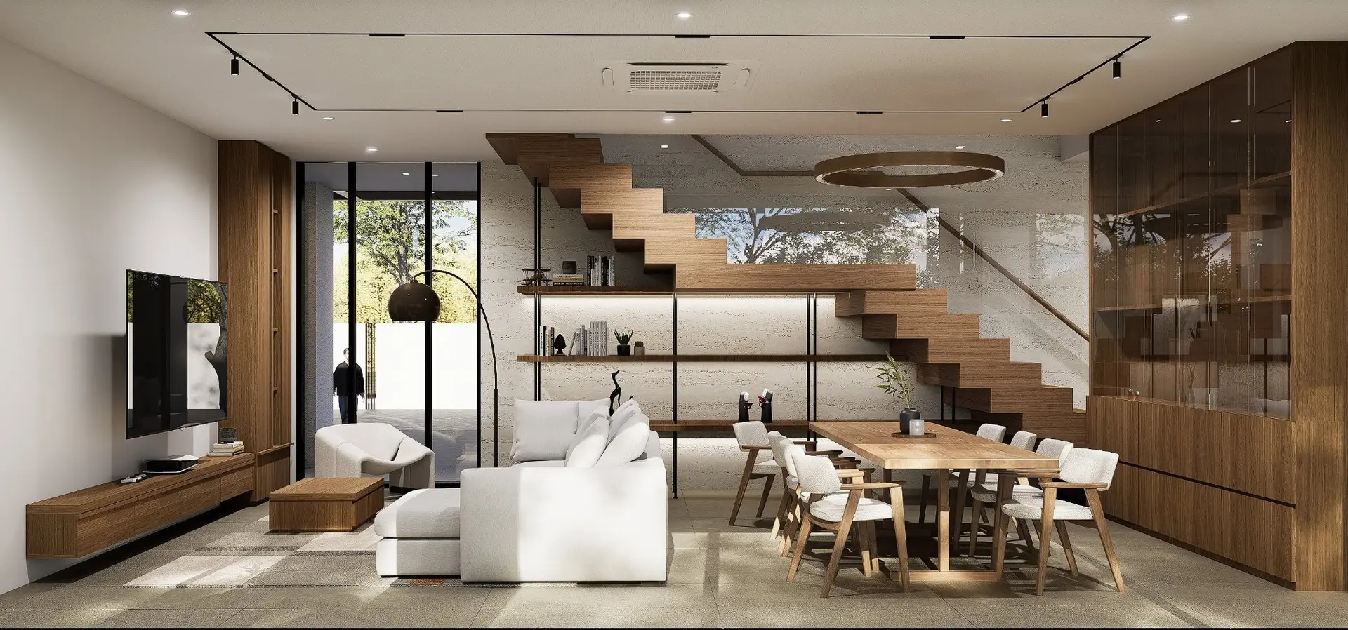 Living and dining area