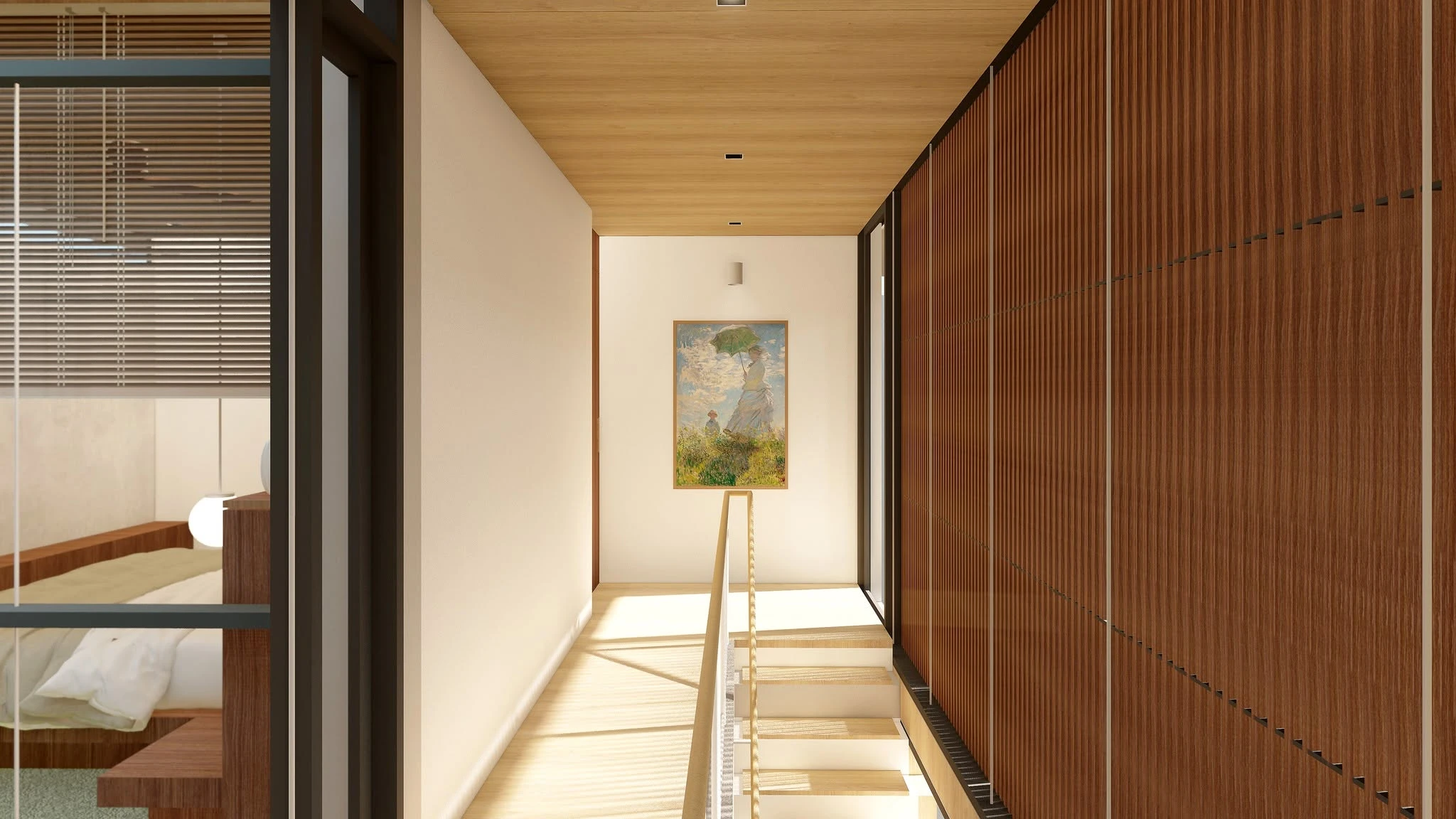 Upper-floor landing and staircase