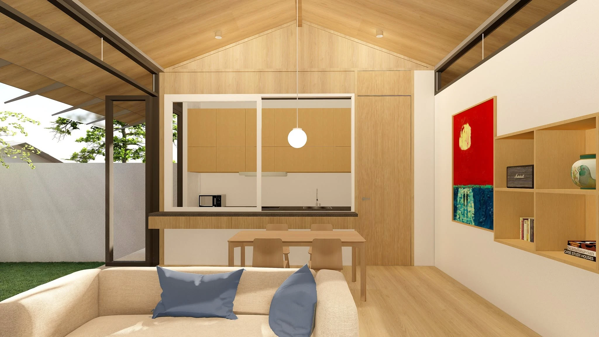Living area and artwork