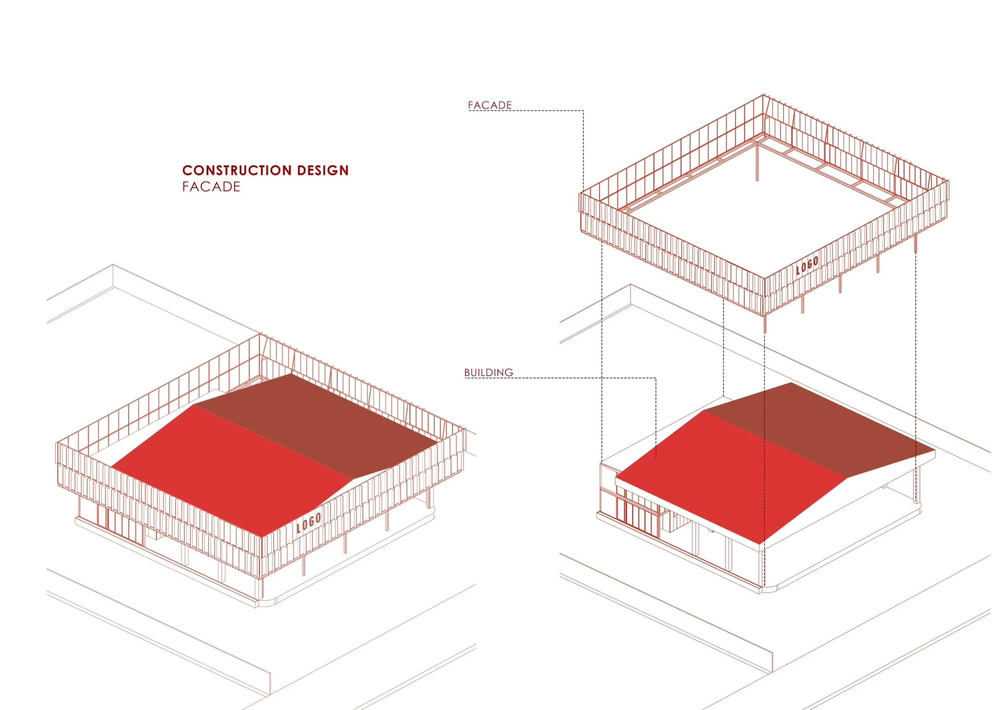 Showroom Renovation NX — Roof and signage study